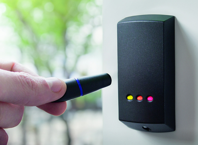 an image of a key fob access reader