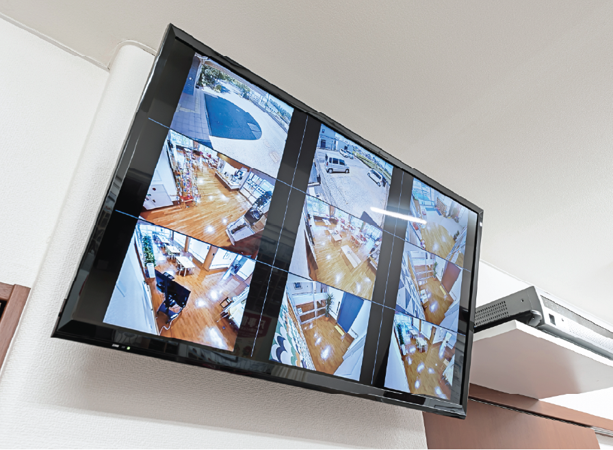 Paxton Access Control cctv screen for a small business establishment