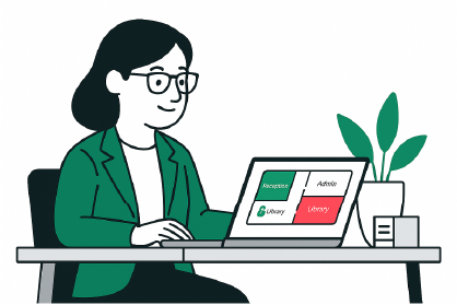 staff looking at dashboard showing lockdown areas